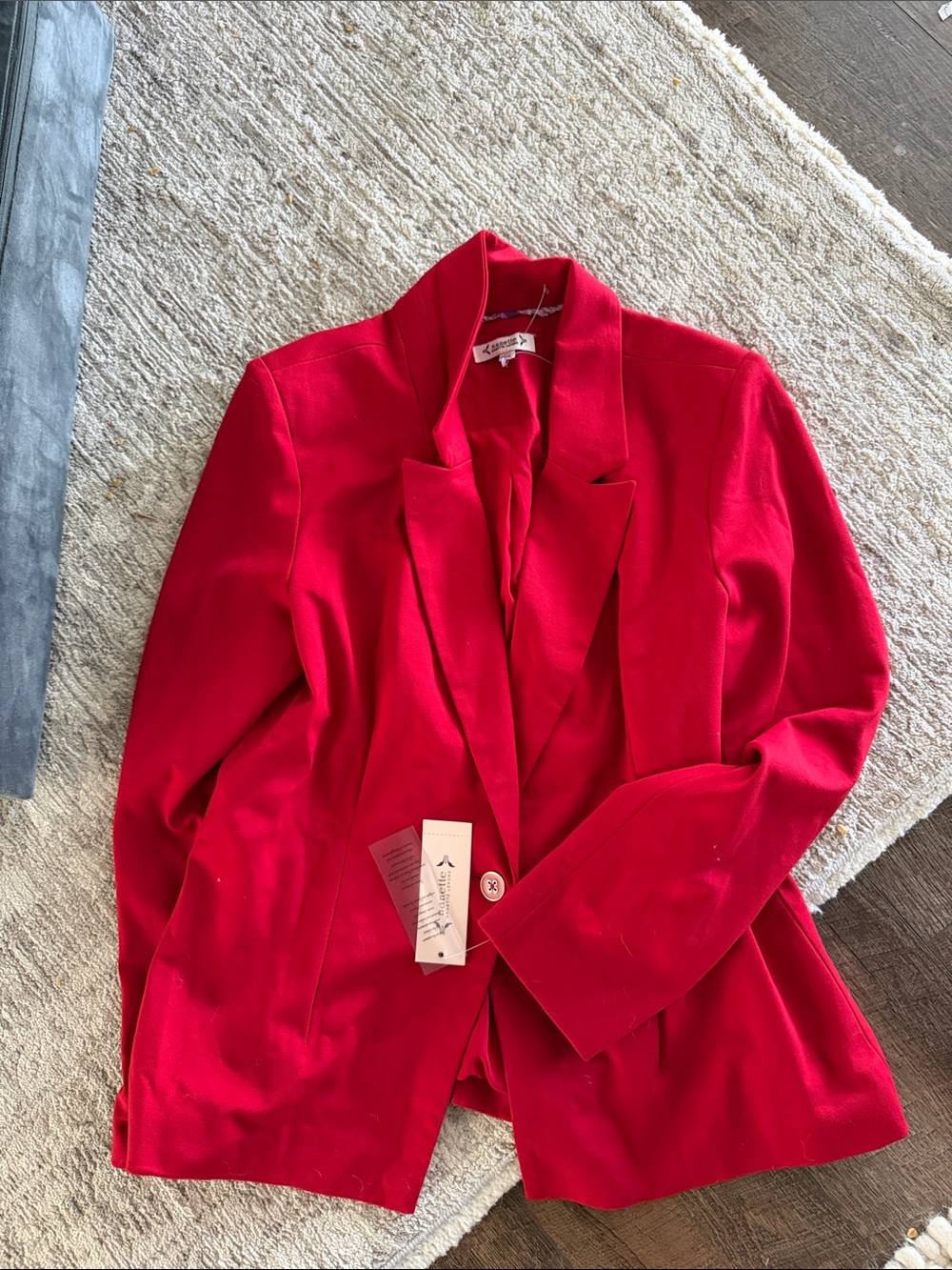 Nanette Lepore Vibrant Red Single-Button Blazer
